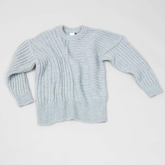 NWT Paul Smith Gray Blue Crewneck Chunky Sweater - Picture 6 of 12